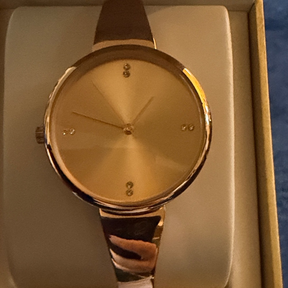 Minimalist Rose Gold Dial Women's Watch